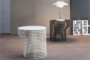 Orion tables in grey and white with ceramic tops